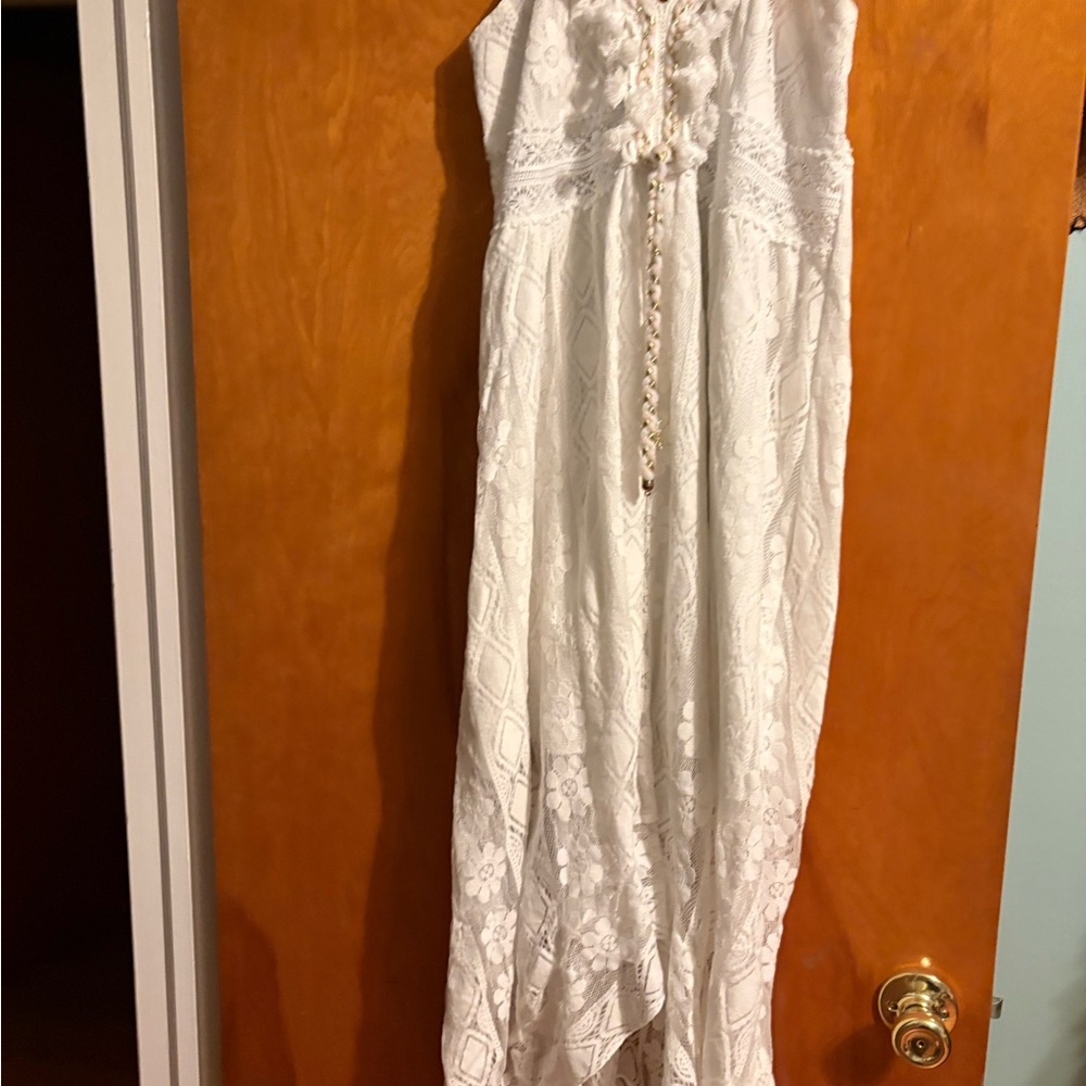 White High Low Dress